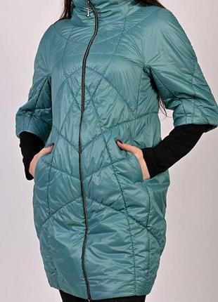 Демисезонная стеганая женская куртка,пальто, см.замеры в описании товара