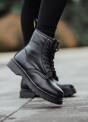 Dr.martens 1460 gallery black женские черные зимние ботинки с мехом мартинс распродажа 36 жіночі чорні зимні ботінки мартінс