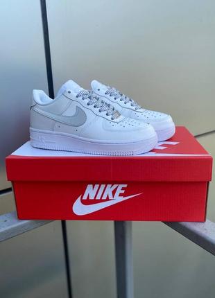 Nike air force white (рефлектив) женские кроссовки найк аир форс7 фото