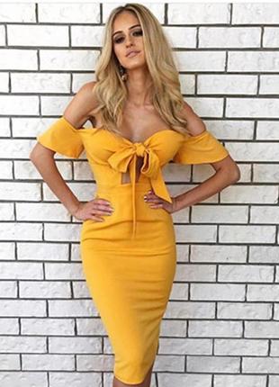 Розпродаж плаття prettylittlething міді з зав'язкою c asos