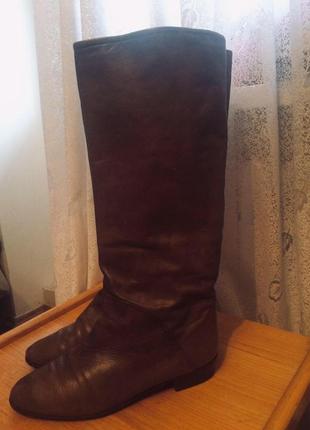 Довгі чоботи, натуральна шкіра,beto cuoio,оригінал