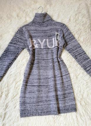 ✅ удлинённый вязаный свитер  вязаный свитер туника платье  с горловиной  размер оверсайз  44-58 на р3 фото