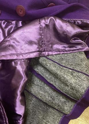 Пальто кашемировое на подкладке зима деми тренч тренд драп драповое пальто дубленка шуба жіноче пальто лаванда фиолетовое сиреневый сирень4 фото