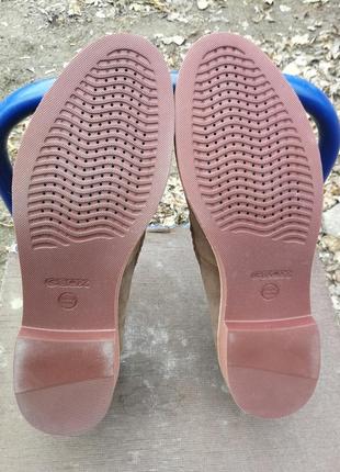 Чоловічі коричневі туфлі лофери geox respira6 фото