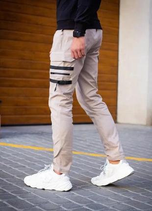 Чудові штани з стрейч-котону (бежевий)3 фото