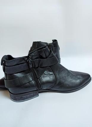 Кожаные черные ботинки женские.брендовая обувь stock5 фото
