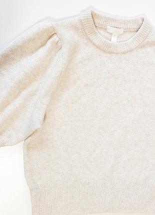 Вязаный свитер h&m, шерстяной вязаный джемпер, поло светр, блуза, блузка, кофта zara, свитер h&m оверсайз7 фото