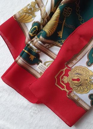 Шикарный платок хустина винтаж принт ключи и замки италия італія3 фото