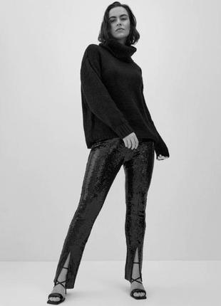 Штани в паєтках з розрізами 5
