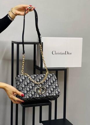 Сумка черная женская в стиле christian dior сумочка кристиан диор клатч кросс-боди