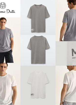 Футболка з логотипом збоку massimo dutti