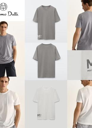 Футболка с логотипом сбоку massimo dutti