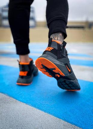 Кроссовки мужские найк nike huarache winter acronym black orange6 фото