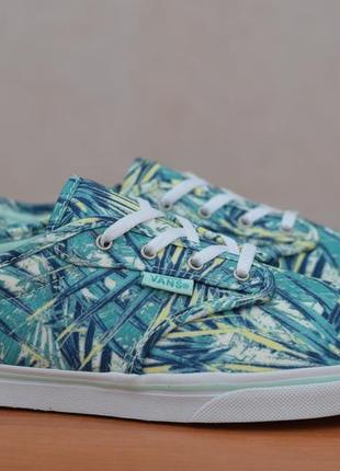 Кеди, кросівки в блакитний тропічний принт vans, 35 розмір. оригінал