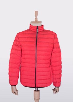 Стильная красная мужская осенняя весенняя демисезон куртка ветровка бомбер