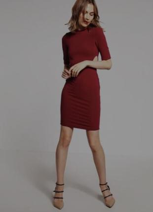 Шикарное платье, стильное бардовое платье , красное платье2 фото