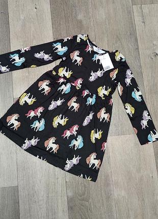 Фирменное платье h&amp;m с единорогом девочкам 2