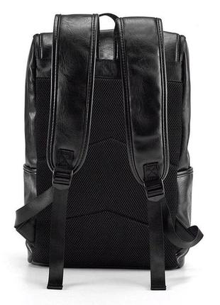 Стильный черный коричневый городской рюкзак ранець мужская сумка для ноутбука8 фото