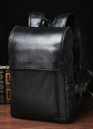 Стильный черный коричневый городской рюкзак ранець мужская сумка для ноутбука