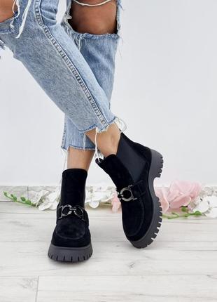 Женские замшевые ботинки, разные цвета