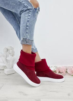 Женские замшевые ботинки, разные цвета5 фото