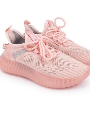 Стильні рожеві пудра кросівки з текстилю сітка літні дихаючі ізі кеди3 фото