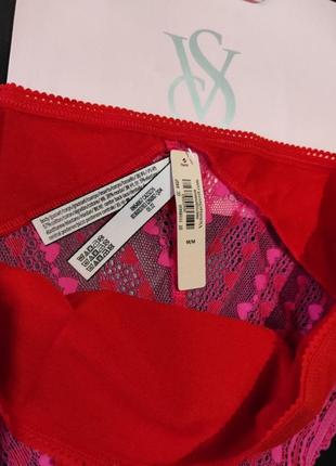 Хлопковые трусики бикини с кружевом material girl bikini с victoria's secret виктория сикрет вікторія сікрет оригинал3 фото