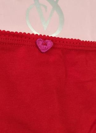Хлопковые трусики бикини с кружевом material girl bikini с victoria's secret виктория сикрет вікторія сікрет оригинал5 фото