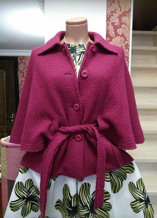 Шерстяная оригинальная куртка-кардиган