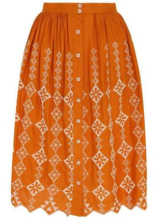 George новая пышная юбка миди на подкладке вышивка