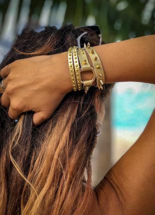 Шкіряний зухвалий браслет з колекції італійських браслетів, акція, знижка зараз!