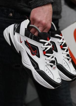 Кожаные, белые кроссовки nike m2k tekno / шкіряні кросівки