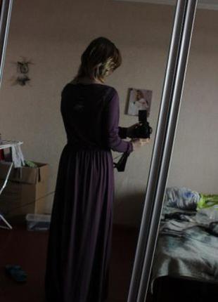 Скидка со 2-й вещи.длинное фиолетовое платье в пол, вечернее, коктейльное,новогоднее4 фото