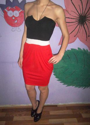 Платье бюстье 3-х цветное
