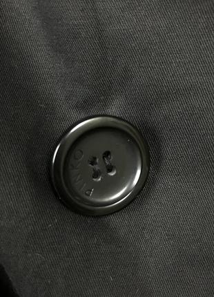 Оригінальний чорний двобортний плащ pinko