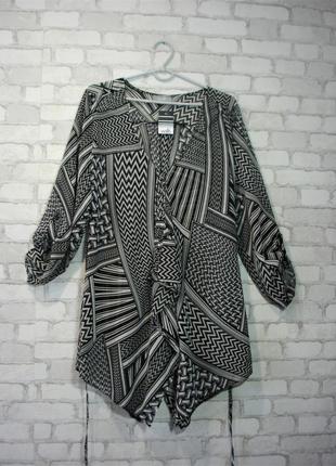 Легкая свободная туника c жабо "wallis" 50-52 р