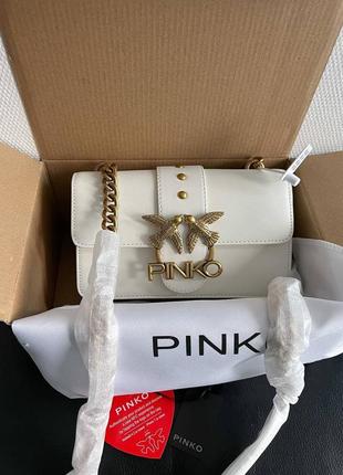 Сумка pinko premium white белая 3