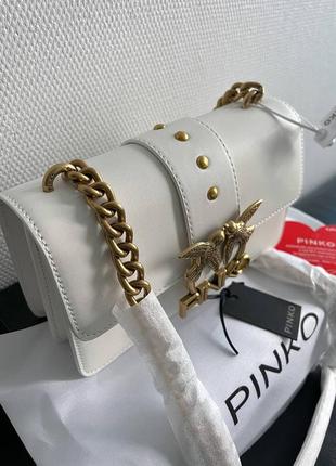 Сумка pinko premium white белая10 фото