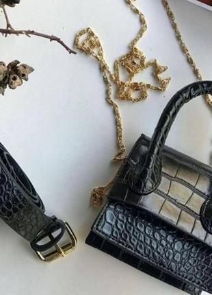 Комплект ремінь+сумочка з ланцюжком
