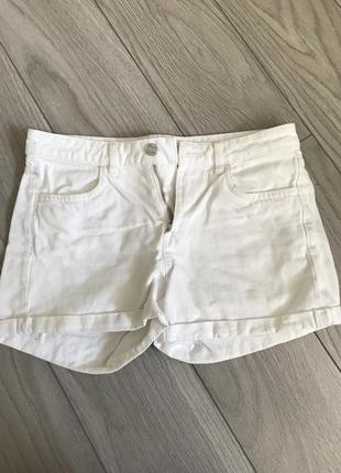 Шорти джинсові білі h&m