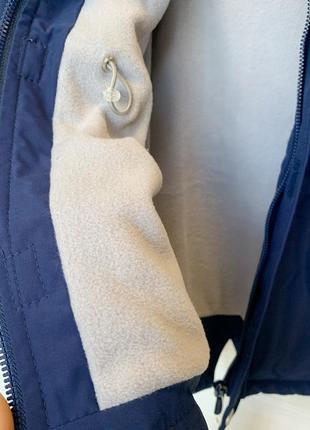 Куртка парку на хлопчика на микрофлисе синього кольору5 фото