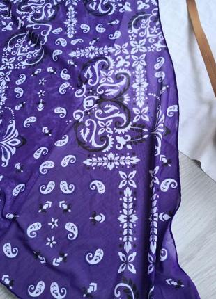 Стильний фіолетовий топ сіточка в платочный орнамент5 фото