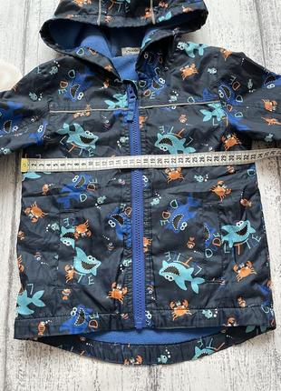 Крута куртка вітровка на фліс з капюшоном акули george 1-1,5 років5 фото