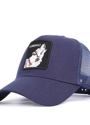 Бейсболка з вишивкою walf синя
