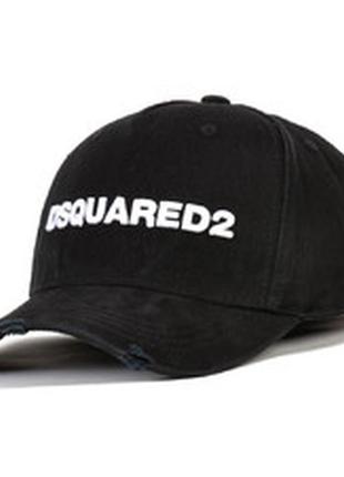 Бейсболка dsquared2 черная с белым логотипом1 фото