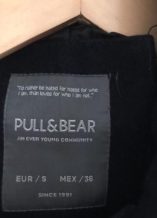 Пальто pull& bear темно синего цвета pull&bear размер с 5