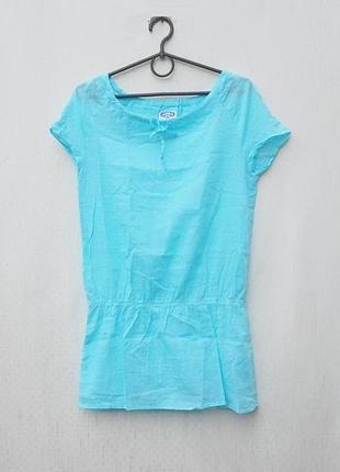 Легкая хлопковая удлиненная блузка