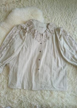 Вишиванка, вишиванка, рюш, льон, котон, вінтаж, пишний рукав, буф, широкий