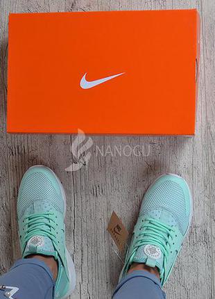 Кроссовки женские nike air huarache ultra mint мятные с белым3 фото