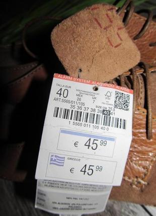 Кожаные туфли оксфорды pull&bear р. 40 - 25,5 см6 фото